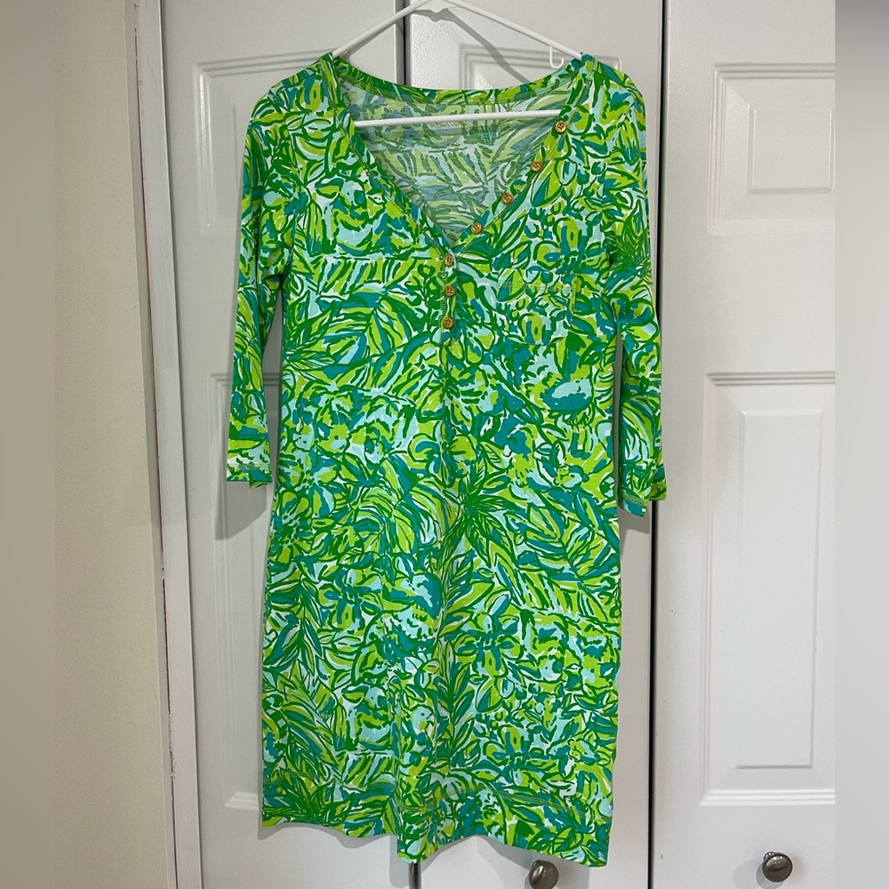 Lily Pulitzer T shirt Dress, 3/4 length sleeves